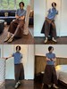 HIDEMI 立体设计感裙裤 白色/咖色 商品缩略图1