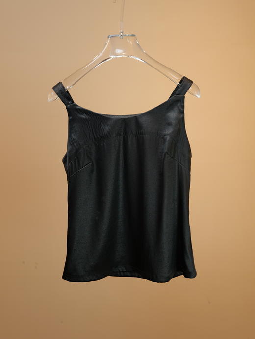 漫物记弹力缎吊带背心黑XYS-W246 商品图1