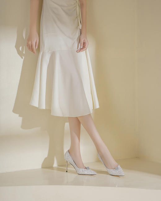 Westory2025年秋季尖头高跟婚鞋宴会鞋浅口单鞋W25CE75671 商品图5