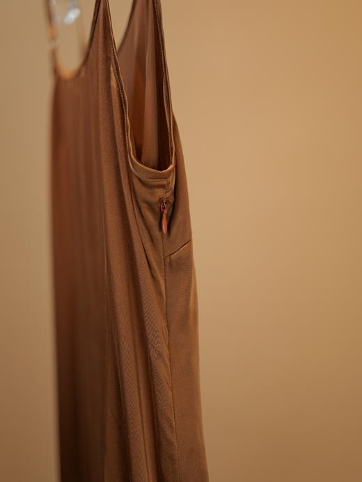 漫物记打底真丝长吊带橙红XYS-W127 商品图4