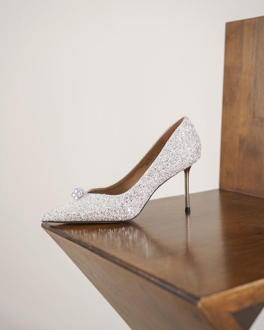 Westory2025年秋季尖头高跟婚鞋宴会鞋浅口单鞋W25CE75671 商品图2