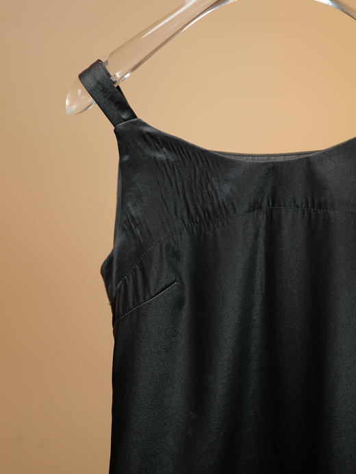 漫物记弹力缎吊带背心黑XYS-W246 商品图2