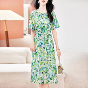 丁摩 20姆米柔碟绉重磅桑蚕丝真丝连衣裙0309