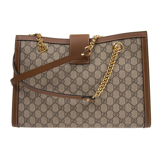 479197KHNKG8534U 古驰GUCCI 【中号Padlock系列链条】女士双G金属锁头老花单肩包 商品图2