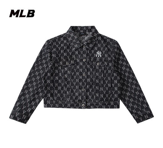 【一口价】MLB女款小短款MONOGRAM牛仔夹克3FDKM0321【无货退款】 商品图2