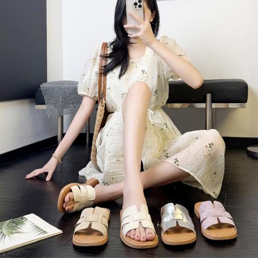 泉州女鞋 度假风一字凉拖女2521 商品图1