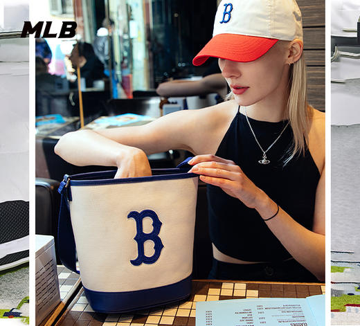 MLB男女情侣水桶包经典挎包时尚明星同款休闲百搭春夏3ABMS072N 商品图2