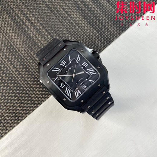 新卡地亚BV山度士系列WSSA0039 黑武士 全黑桑托斯 年度新款 ADLC黑色碳镀层 男士腕表 李现同款 商品图5