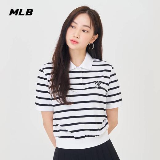 【一口价】MLB女款条纹立领小短款T恤3FPQV0143【无货退款】 商品图0