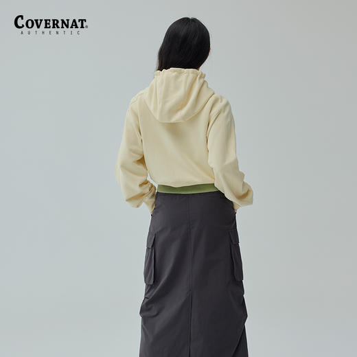 【国庆狂欢】covernat韩国潮牌宽松女士COOPER标志潮牌连帽卫衣新品带帽套头衫CO2403HD70 商品图2