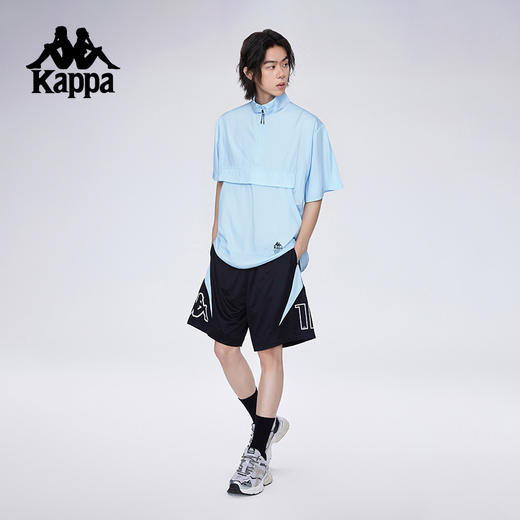 Kappa卡帕背靠背运动短袖女2025夏季新款半袖t恤宽松防泼水上衣男KPCJCSD61 商品图3
