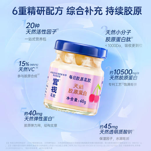 【缤纷三味 天然果香】官栈 即食花胶鱼胶天然小分子每日胶原蛋白滋补40g*7瓶 商品图2