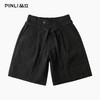 PINLI品立2025夏季新款暗纹宽松直筒短裤男士潮流休闲百搭五分裤B252117090 商品缩略图3