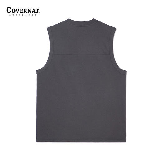 covernat韩国潮牌时尚休闲拱形LOGO无袖宽松背心2024春夏新品CO2402ST26 商品图1