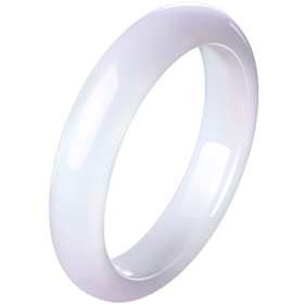 V118736-A-X028V00035602 周大福CHOW TAI FOOK 白月光淡紫色简约大方玉髓手镯-V118736