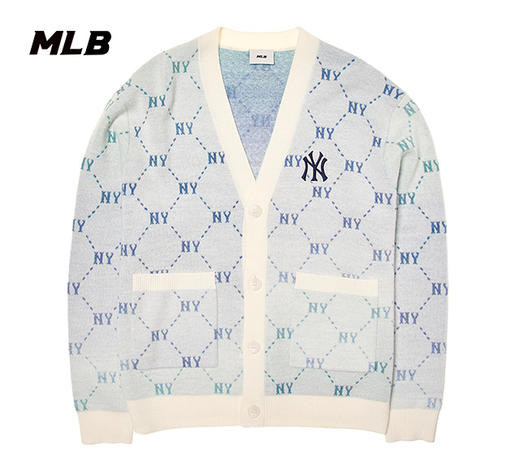 MLB满印钻石老花男女同款针织开衫3AKCM0244 商品图4