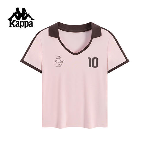 Kappa卡帕背靠背短袖t恤女2025新款夏季翻领polo衫运动休闲上衣K0F62PD02 商品图2