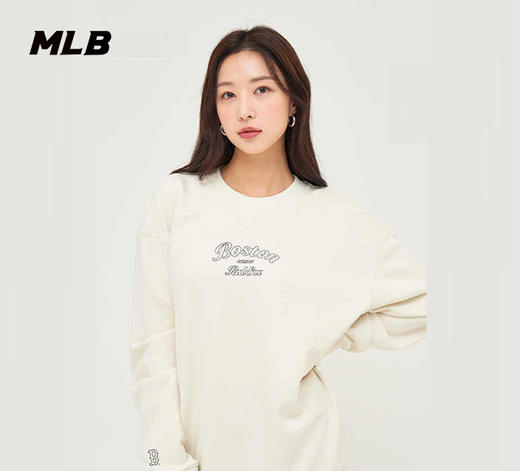 MLB男女同款学院风小标字母标套头卫衣3AMTN1044 商品图0