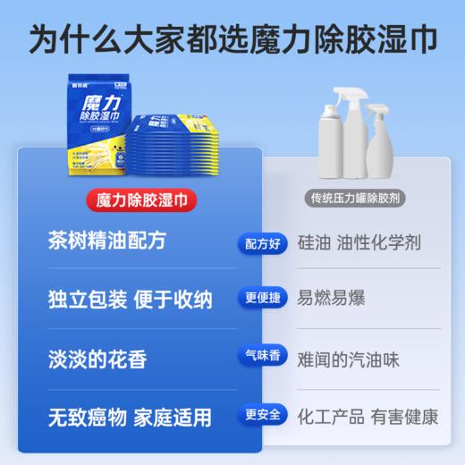 固特威除胶湿巾强力除胶湿纸巾汽车玻璃家用门窗地板不干胶清洗剂 商品图1