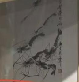 齐白石卡纸画 - 虾趣图 商品图0