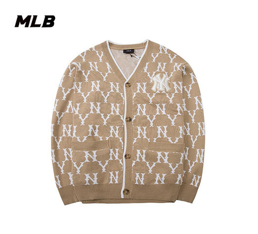 【限时秒杀】MLB 2022年新款老花针织开衫外套满标满印男女同款3AKCM0121【无货退款介意勿拍】 商品图2
