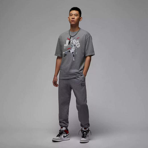 Nike/耐克NIKE新品2025夏男短袖针织衫运动休闲印花T恤HJ2930-091 商品图4