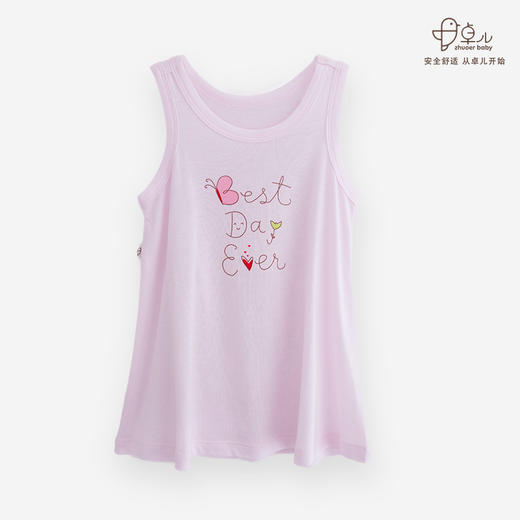 【无袖连衣裙】卓儿夏季女童裙子纯棉简约薄款花边短袖中长款连衣裙 商品图13