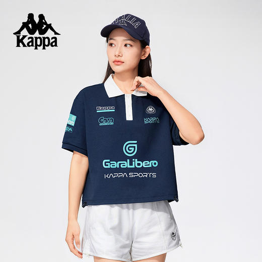 Kappa卡帕背靠运动短袖男2025夏季新款休闲t恤宽松纯棉上衣女KPDHCPD70 商品图3
