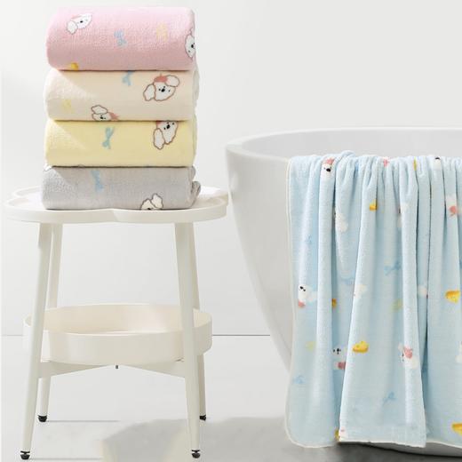 【混知推荐】三利丨珊瑚绒浴巾女7A抗菌柔软吸水速干可爱洗澡巾不掉毛家用浴巾 商品图1