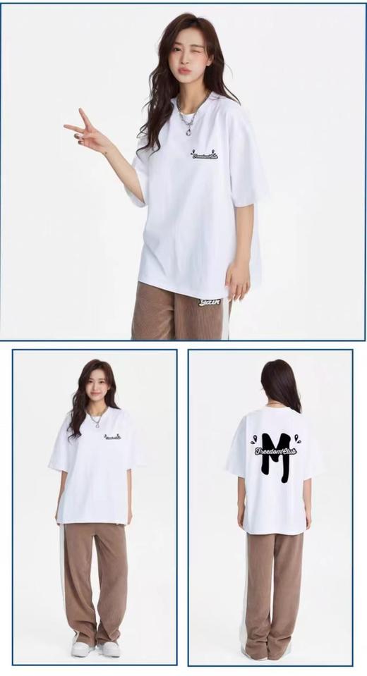 七夕福利-NO退~情侣潮牌100%棉双面印花M短袖T恤-喜出 商品图3