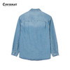 covernat韩国潮流宽松休闲男女同款纯棉半开襟牛仔衬衫24秋冬CO2403SH03 商品缩略图1