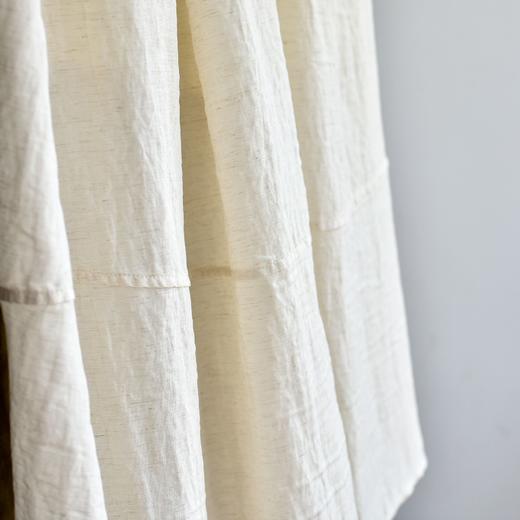 丁摩 【天丝亚麻裙】白色花苞裙女夏新天丝亚麻宽松中长蓬蓬半身裙子5ZF-C389 商品图1