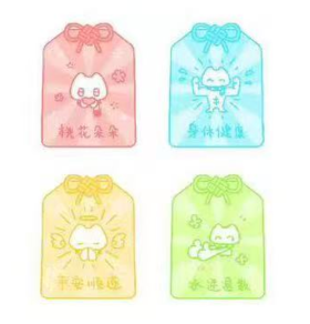 围脖小猫 丨彩窗御守挂件