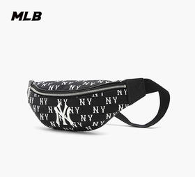 MLB男女同款满印老花刺绣大标腰包3AHSM014N