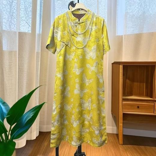 丁摩 【金香玉】新中式国风旗袍改良连衣裙气质显瘦裙子女夏季5ZF-047 商品图1