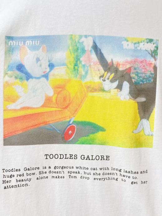 七夕福利-NO退~简约卡通汤姆猫纯棉短袖T恤M1-1-喜出 商品图2