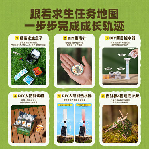 科答鸭户外野外求生家玩具盒  儿童手工DIY生存工具包套装  STEM科学+求生知识夏令营拓展玩具 商品图3