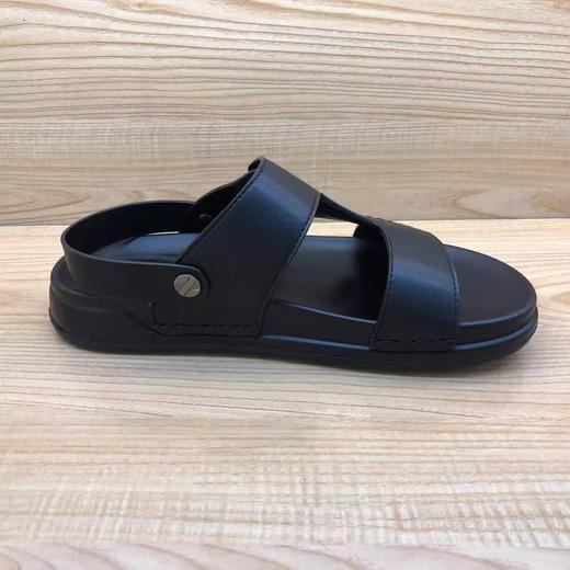 豪行2025年夏季新品休闲真皮简约百搭沙滩男凉拖15255801 商品图3