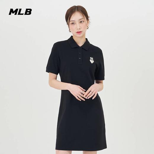 MLB女款爱心标小标纯色立领连衣裙3FOPH0143 商品图0
