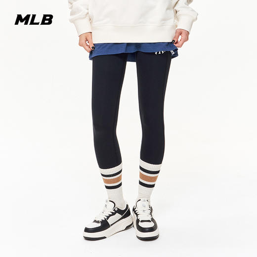 【积分钱购】MLB女款运动紧身裤健身休闲百搭经典logo潮23秋季3FLGB0231【无货退款介意勿拍】 商品图0