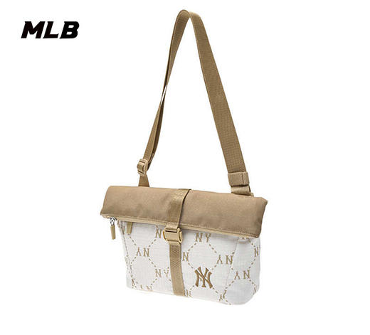 MLB男女情侣老花拼接通勤休闲单肩时尚斜挎包24秋冬新款3ACRM035N 商品图0