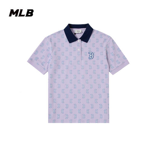 【限时秒杀】MLB女装短袖2023夏季新款运动服翻领半袖休闲T恤3FPQM0233【无货退款介意勿拍】 商品图1