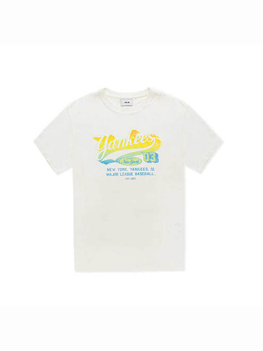 MLB女款时尚复古水洗印花运动休闲T恤短袖25春夏新款T 3FTSV1053 商品图3