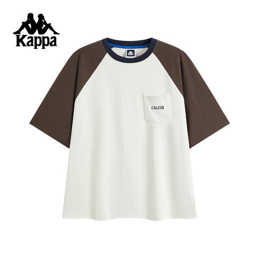 Kappa卡帕背靠背运动短袖男2025夏季新款休闲t恤女纯棉情侣款上衣KPCICTD17 商品图0