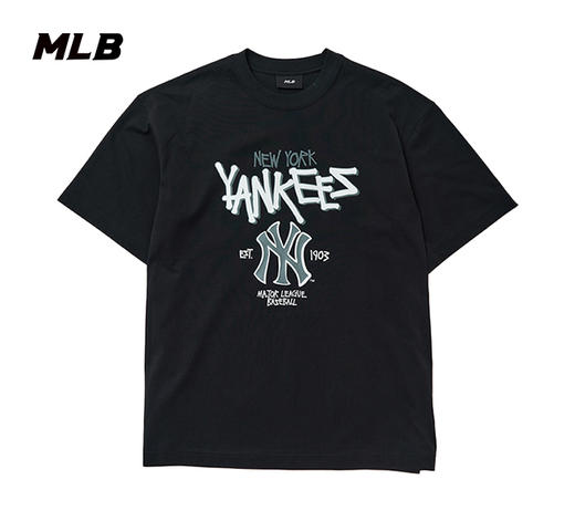 MLB男女同款涂鸦风25春夏新款时尚T恤3ATSB0553 商品图4