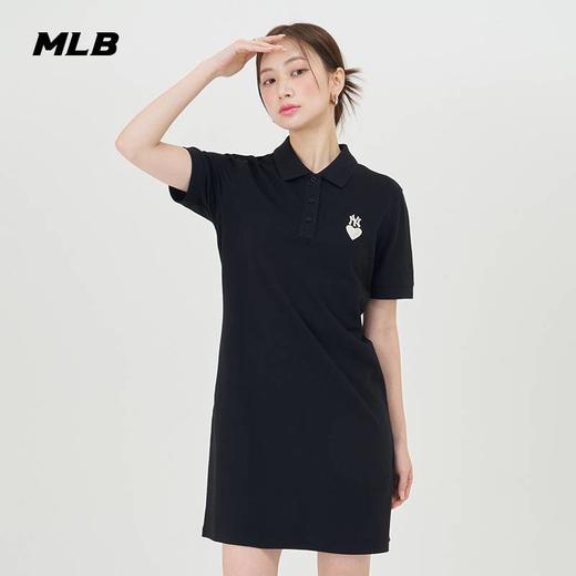 MLB女款爱心标小标纯色立领连衣裙3FOPH0143 商品图1