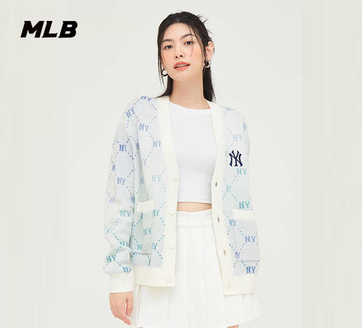 MLB满印钻石老花男女同款针织开衫3AKCM0244 商品图2