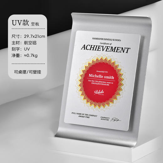 创意新款金属奖牌定制餐厅加盟授权牌定做商务合作年会嘉奖牌定做 商品图7