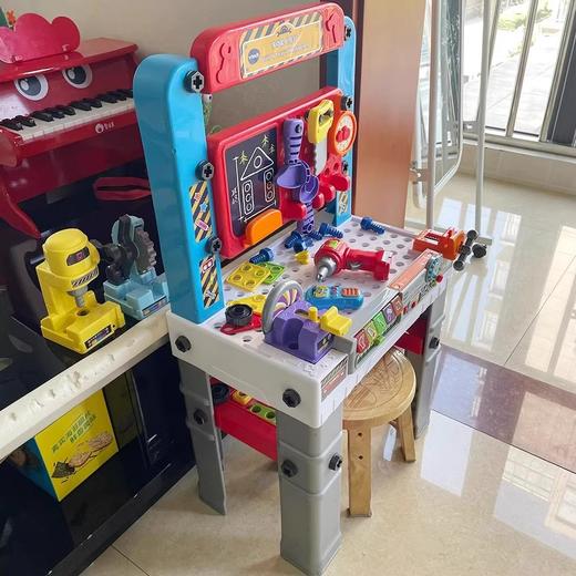 伟易达仿真多功能工作台山姆同款工具箱维修拧螺丝双语创意拼搭电动玩具 商品图1