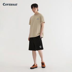 COVERNAT韩国潮牌简约短袖多种排版LOGO男女同款时尚2025春夏新CO2502ST46